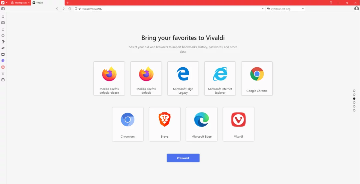 vivaldi browser screenshot