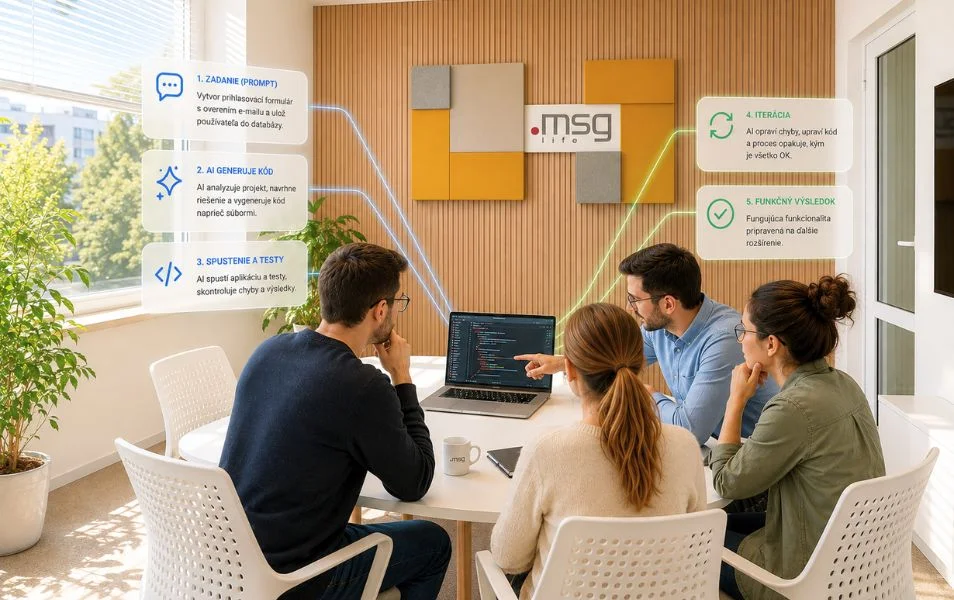 vibe-coding-ai-tvorba-softveru-v-praxi-954x600 Vibe coding v praxi – tím zadáva prompt, AI generuje kód, spúšťa testy a upravuje riešenie