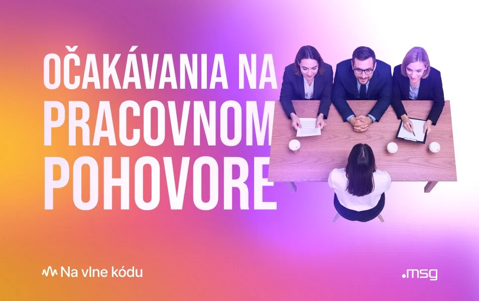 Pohovorový panel sediaci oproti uchádzačke pri stole
